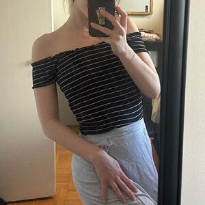 Off the shoulder crop top